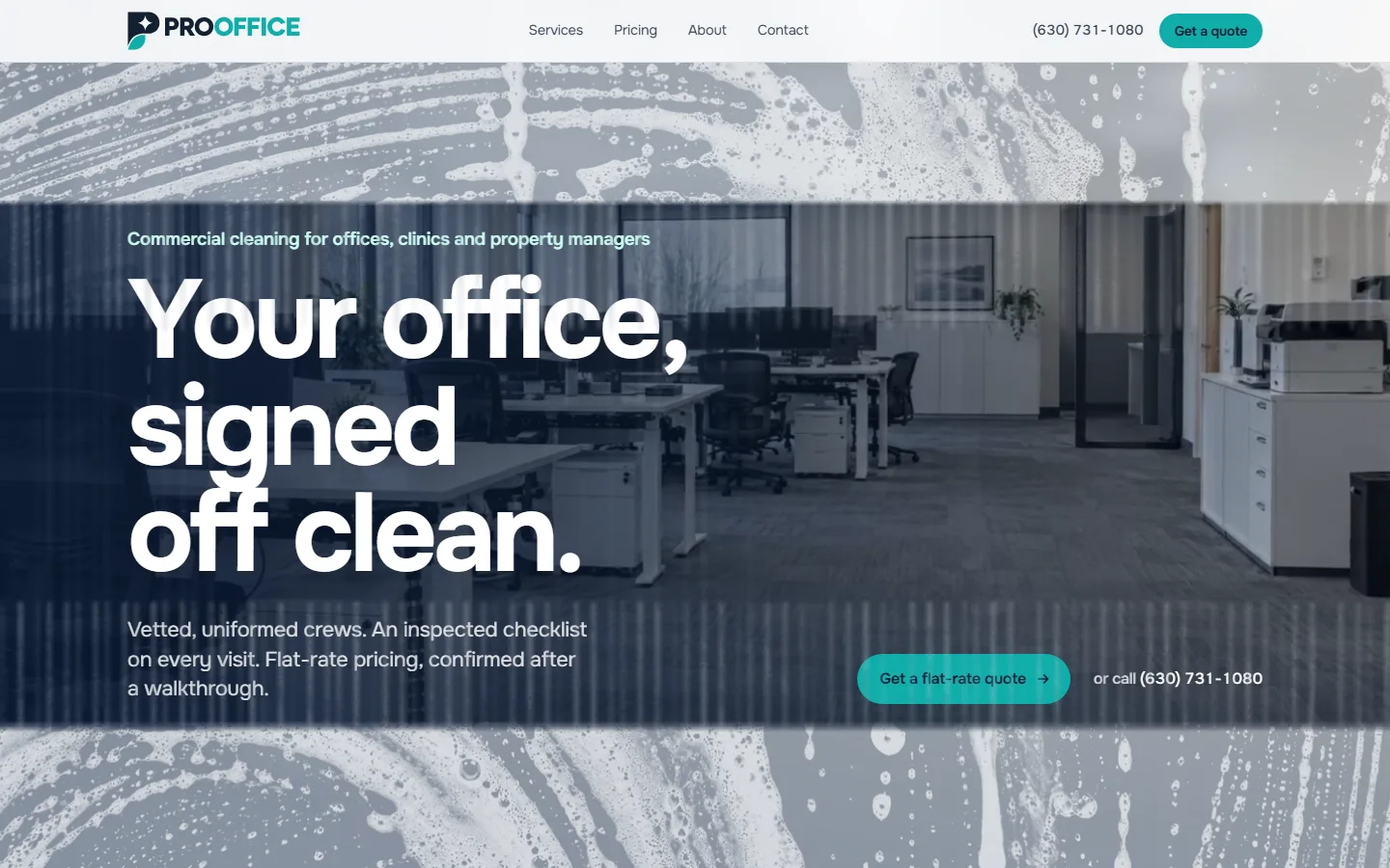 PROOFFICE website, desktop view
